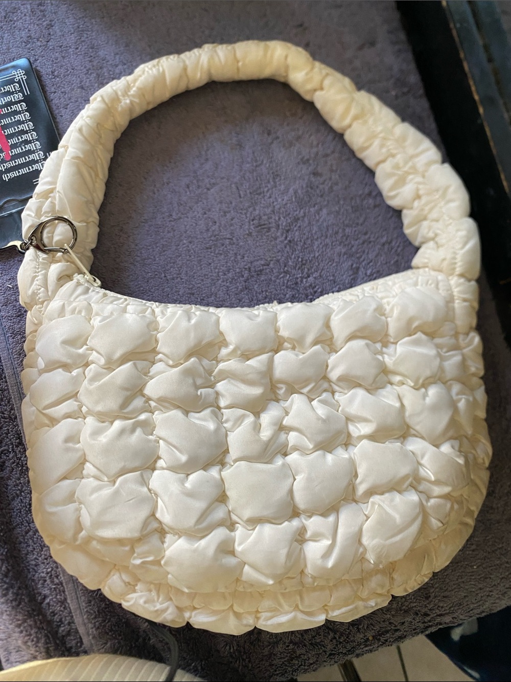 COS Cream Quilted Mini Shoulder Bag - Picture 8 of 9